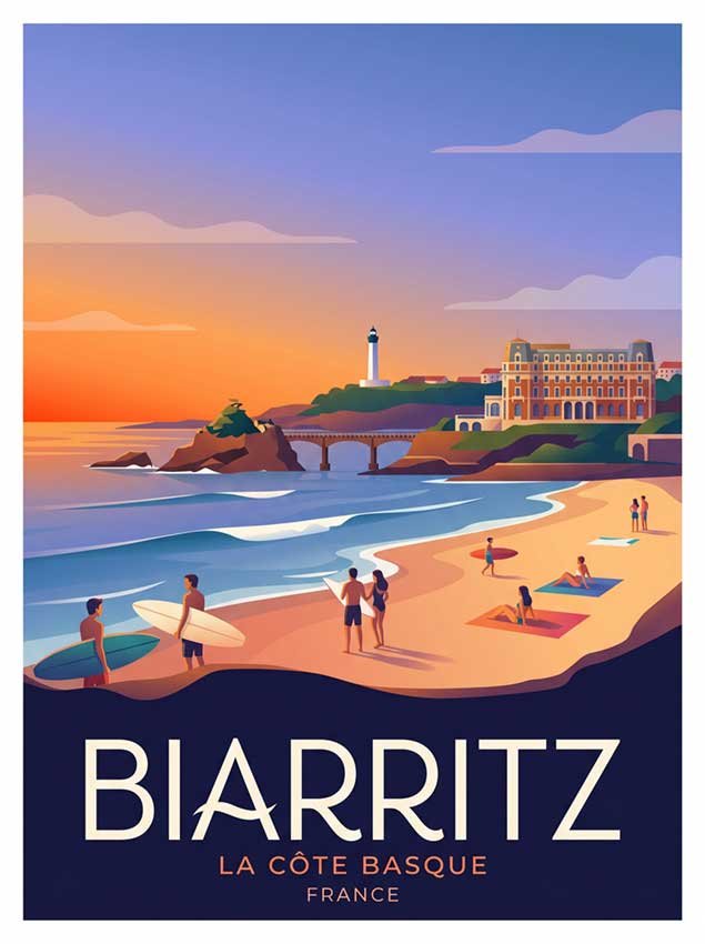 Affiche Biarritz
