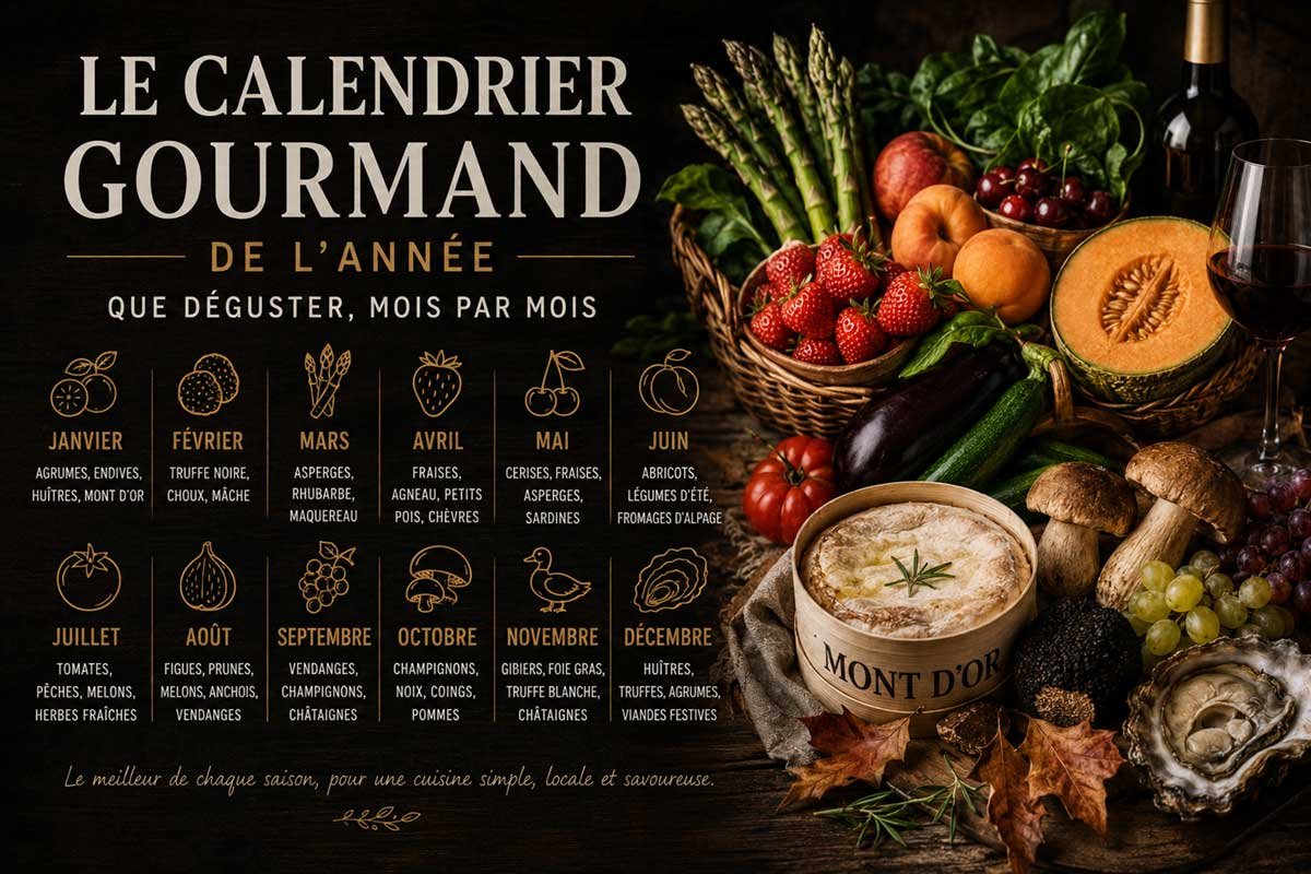 Le calendrier gourmand de l'année : que déguster, mois par mois